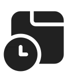 Tab Desktop Clock SVG Icon